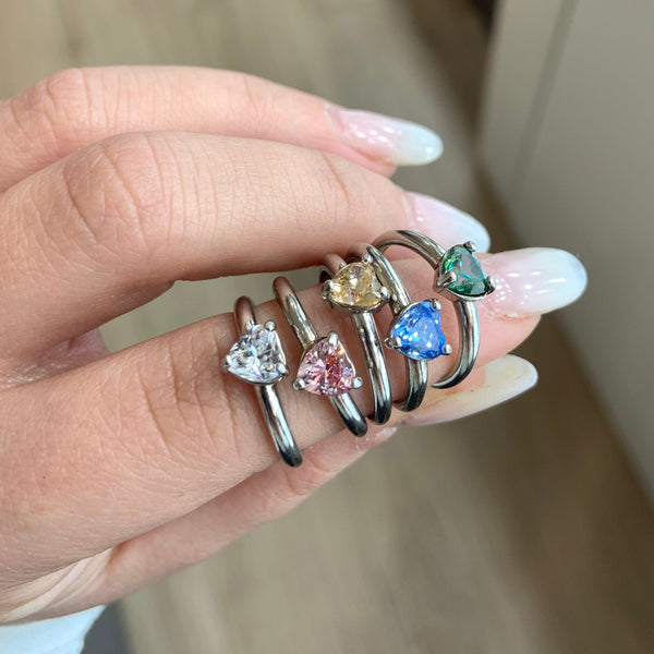 ANELLO CUORE SWAROVSKI SILVER - COLLEZIONE SAN VALENTINO