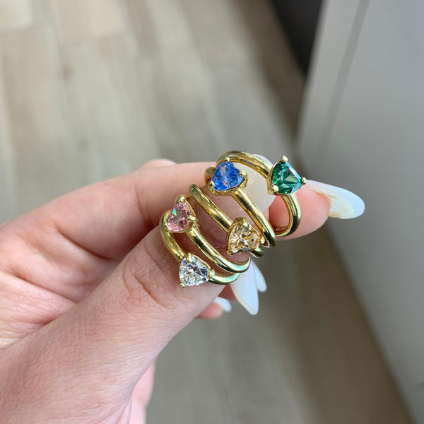 ANELLO CUORE SWAROVSKI GOLD - COLLEZIONE SAN VALENTINO