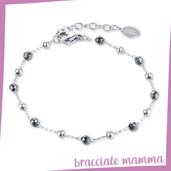 Bracciale Sfere ed Ematite - Collezione Fusion - BRAND