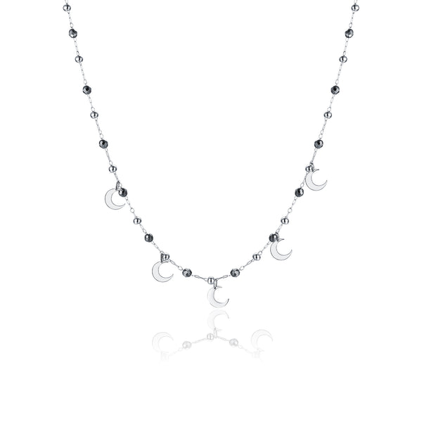 Collana Sfere Lune ed Ematite - Collezione Fusion - BRAND