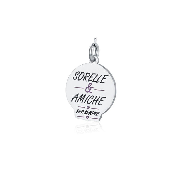 Charm "Sorelle & Amiche Per Sempre" - Collezione Pensieri - BRAND