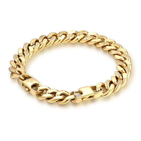 Bracciale Cuban Chain con Cristalli - Collezione Bando - BRAND