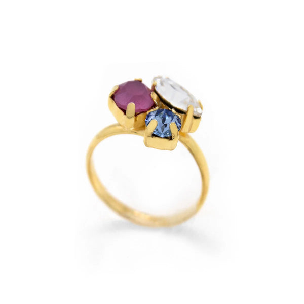 Anello con Pietre Swarovski - Collezione Celine - VICTORIA CRUZ